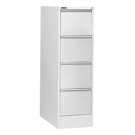 Schäfer Shop  Select hangmappenkast H24ES, 1 rij, 4 schuifladen, 425 x 600 x 1350 mm lichtgrijs