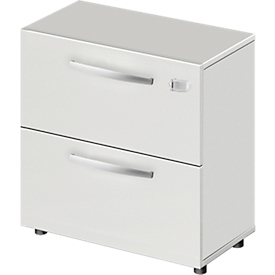 Schäfer Shop Select Hangmappenkast LOGIN, 2 laden, afsluitbaar, B 800 x D 420 x H 744 mm, lichtgrijs/lichtgrijs