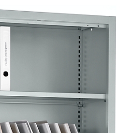 Schäfer Shop Select iCONOMY MS shelves, incl. bracket, W 800 mm, 2 pieces, white aluminium