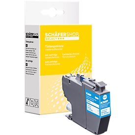 Schäfer Shop Select inktpatroon, vervangt Brother LC3219XLC, enkele verpakking, cyaan