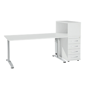 Schäfer Shop Select juego de muebles de oficina LOGIN 2 piezas, escritorio W 1600 mm