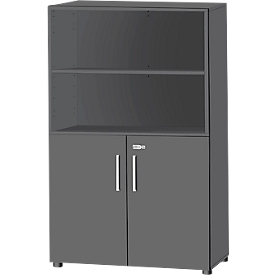 Schäfer Shop Select Kombischrank SET UP, 4 OH, B 800 x T 420 x H 1514 mm, graphit/graphit