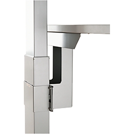 Schäfer Shop Select koppeladapter, voor 1-niveau &amp; 2-niveaus elektrisch in hoogte verstelbaar + handmatig in hoogte verstelbaar bureau PLANOVA ERGOSTYLE, aluminium wit