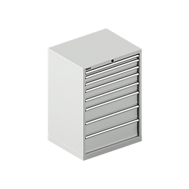 Schäfer Shop Select ladekast 36-27, 8 laden, tot 75 kg, B 717 x D 572 x H 1000 mm, lichtgrijs