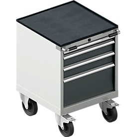 Schäfer Shop Select ladekast met wielen WSK 18-27, 4 laden, tot 75 kg, B 411 x D 572 x H 770 mm, antracietgrijs/lichtgrijs