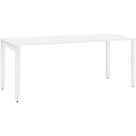 Schäfer Shop Select LOGIN bureau, 4-poots, B 1600 x D 800 x H 740 mm, wit/verkeerswit