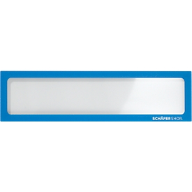 Schäfer Shop Select magneetlijst, voor koppen (DIN A5 liggend/ DIN A4), UV-bestendige PET-folie, blauw, 4 stuks