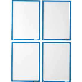 Schäfer Shop Select Magnetrahmen Recycling, für A4-Dokumente, UV-beständige aus bis zu 85% recycelter PET-Folie, blau, 4 Stück