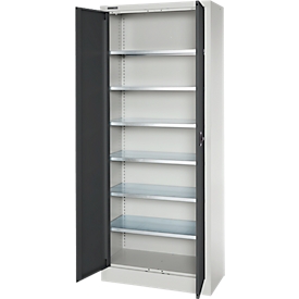 Schäfer Shop Select Materiaalkast MSI 2409, staal, 6 etages, B 950 x D 400 x H 1935 mm, lichtgrijs/antracietgrijs