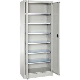 Schäfer Shop Select Materiaalkast MSI 2409, staal, 6 legborden, B 950 x D 400 x H 1935 mm, lichtgrijs 