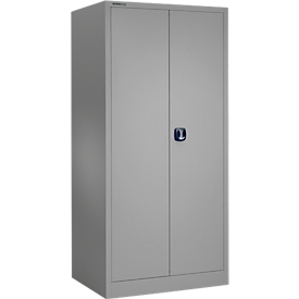 Schäfer Shop Select materiaalkast MSI 2509 S, versterkte uitvoering, tot 100 kg/plank, B 950 x D 500 x H 1935 mm, blank aluminium/wit aluminium 