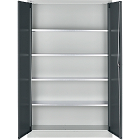 Schäfer Shop Select materiaalkast MSI 2512 S, B 1200 x D 500 x H 1935 mm, lichtgrijs/antracietgrijs 