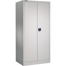 Schäfer Shop Select materiaalkast MSI 2609 S, versterkte uitvoering, tot 100 kg/plank, B 950 x D 600 x H 1935 mm, blank aluminium/wit aluminium