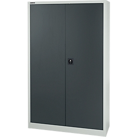 Schäfer Shop Select Materialschrank MS 2412, H 1935 mm, Leergehäuse, RAL 7035 lichtgrau/ RAL 7016 anthrazitgrau