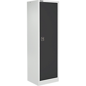 Schäfer Shop Select Materialschrank MS 2506, mit 4 Böden, B 600 x T 500 x H 1935 mm, Feinblech, lichtgrau/anthrazitgrau
