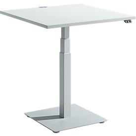 Schäfer Shop Select Mesa auxiliar FLEXXAS, regulable en altura eléctricamente, ergonómica, ancho 800 mm, gris claro 