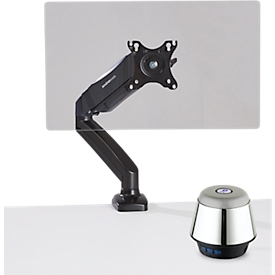 Schäfer Shop Select Monitorarm MX8-112, für 1 Display bis 32 Zoll + Bluetooth Lautsprecher Chrome
