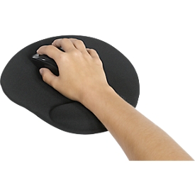 Schäfer Shop Select Mousepad, ergonomisch, Gel-Handgelenkauflage, B 225 x T 245 x H 21 mm, Stoffoberfläche, schwarz