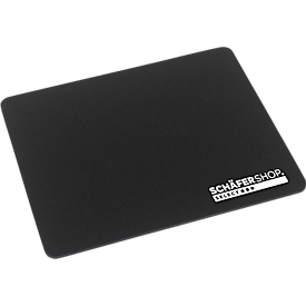 Schäfer Shop Select Mousepad, ultraplat, antislip, B 210 x D 180 x H 3 mm, textieloppervlak, zwart