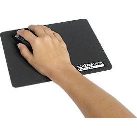 Schäfer Shop Select Mousepad, ultraplat, antislip, B 210 x D 180 x H 3 mm, textieloppervlak, zwart