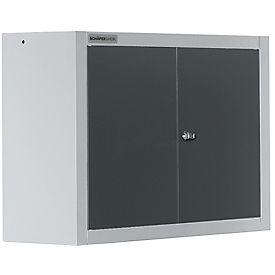 Schäfer Shop Select MS 750 wandkast, tweedeurs, met tussenlegbord, B 750 x D 320 x H 600 mm, staal, witaluminium/antracietgrijs