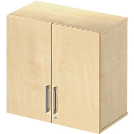 Schäfer Shop  Select Opzetkast LOGIN, 2 ordnerhoogten, handgreep onderaan, B 800 x D 420 x H 726 mm, esdoornpatroon/esdoorn 