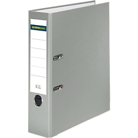 Schäfer Shop Select Ordner, DIN A4, Rückenbreite 80 mm, Polypropylen und Recyclingpapier, grau