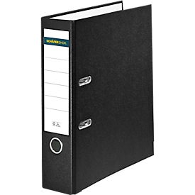 Schäfer Shop Select Ordner, DIN A4, Rückenbreite, 80 mm, Polypropylen und Recyclingpapier, schwarz