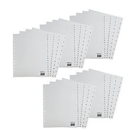 Schäfer Shop Select Ordner-Register, Überbreite, Zahlen 1-31, grau, 5 Stück