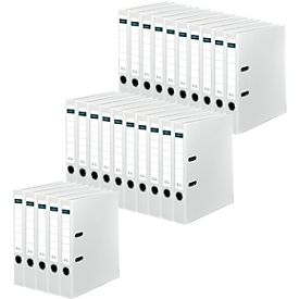 Schäfer Shop Select ordners, DIN A4, rugbreedte 50 mm, 25 stuks, polypropeen en gerecycled papier, wit