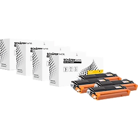 Schäfer Shop Select Pack économique 4 cassettes de toner série TN-230 , cyan, magenta, jaune, noir