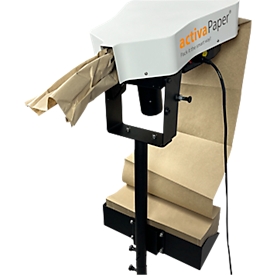 Schäfer Shop Select Papierpolstersystem, bis 85 m/min, Fußpedal, L910×B910×H1620 mm, 19 kg, schwarz-weiß