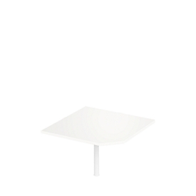 Schäfer Shop Select PLANOVA BASIC hoekplaat, B 1000 x D 1000 mm, wit/wit