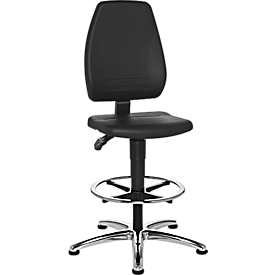 Schäfer Shop Select Pro Industrie swivel work chair with glides and footrest