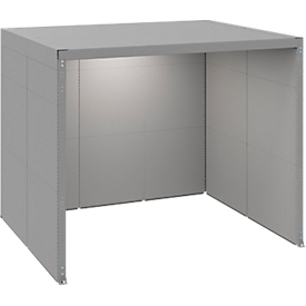 Schäfer Shop Select Raumkabine, offen, Schallschutzklasse B, LED, B 3230 x T 2730 x H 2610 mm, Stahlblech/Polyestervlies, staubgrau