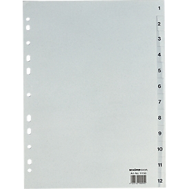Schäfer Shop Select Recycling tabbladenA4, numeriek 1-12