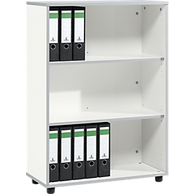 Schäfer Shop Select Regal MOXXO IQ, Holz, 3 Fächer, 3 OH, B 801 x T 362 x H 1115 mm, weiß