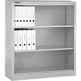 Schäfer Shop Select Regalschrank MS, 3 OH, B 950 x T 400 x H 1215 mm, Stahlblech, Verkehrsweiss