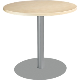 Schäfer Shop  Select Ronde tafel met ronde schotelvoet, Ø 800 x H 717 mm, Ø 800 x H 717 mm, esdoorn 
