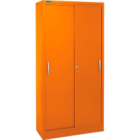 Schäfer Shop Select Schiebetürenschrank, 5 Ordnerhöhen, B 1200 mm, orange RAL 2004