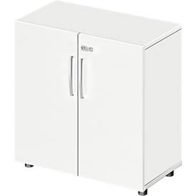 Schäfer Shop Select Schrank LOGIN, 2 Ordnerhöhen, B 800 x T 420 x H 788 mm, weiß/weiß