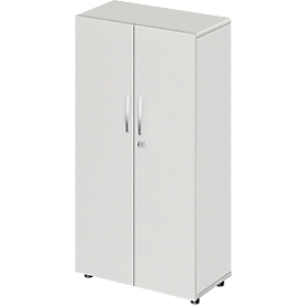 Schäfer Shop Select Schrank LOGIN, 4 Ordnerhöhen, B 800 x T 420 x H 1514 mm, lichtgrau/lichtgrau