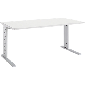 Schäfer Shop Select Schreibtisch Moxxo IQ, Rechteck, C-Fuß, B 1600 x T 800 x H 735 mm, weiß