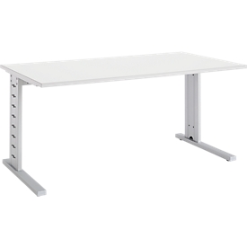 Schäfer Shop Select Schreibtisch Moxxo IQ, Rechteck, C-Fuß, B 1800 x T 800 x H 735 mm, weiß