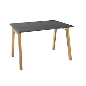 Schäfer Shop Select Schreibtisch Start Off Wood, Rechteck, A-Fuß, B 1200 x T 800 x H 735 mm, graphit/Holzoptik 