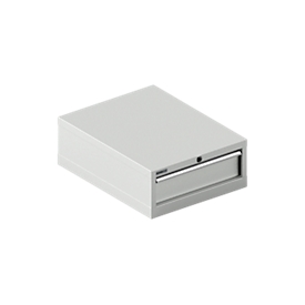 Schäfer Shop Select  Schubladenschrank 27-36, 1 Schub, bis 75 kg, B 564 x T 725 x H 250 mm, lichtgrau/lichtgrau