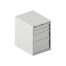 Schäfer Shop Select  Schubladenschrank 27-36, 4 Schübe, bis 75 kg, B 564 x T 725 x H 800 mm, lichtgrau/lichtgrau