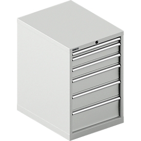 Schäfer Shop Select  Schubladenschrank 27-36, 6 Schübe, bis 75 kg, B 564 x T 725 x H 850 mm, lichtgrau/lichtgrau