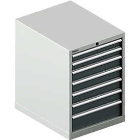 Schäfer Shop Select  Schubladenschrank 27-36, 7 Schübe, bis 75 kg, B 564 x T 725 x H 800 mm, anthrazitgrau/lichtgrau