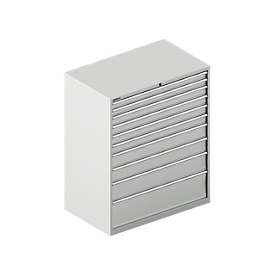 Schäfer Shop Select Schubladenschrank  64-36, 10 Schübe, bis 75 kg, B 1193 x T 725 x H 1450 mm, lichtgrau